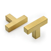 Goldenwarm 10 Pack Brushed Brass Cabinet Knobs LSJ12GD – Single Hole, 2in Gold Kitchen Drawer Pulls