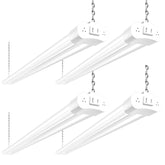 Hykolity 4-Pack LED Shop Lights 4FT – 60W (350W Eq), 6500 Lumens, 5000K Daylight, Linkable & Plug‑and‑Play