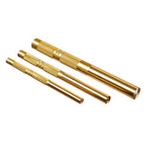 Mayhew brass drift punch 3pc tray front view showing non-marring precision for pin work.