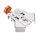 Imbot right angle clamp with adjustable swing jaw enabling precise 90-degree joints in woodworking projects