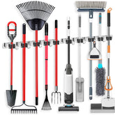 IMILLET broom holder wall mount with five racks for organized, sturdy storage