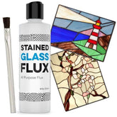 IMPRESA Liquid Zinc Flux 8oz bottle for clean, reliable copper foil bonds.