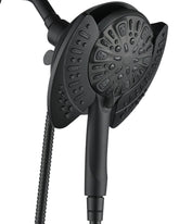INAVAMZ 2-in-1 shower head assembly shows dual-head coverage for a complete wash.