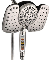 INAVAMZ nickel 2.5GPM shower head combo for spa-like showers