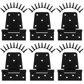 Inchoco heavy-duty gate hinges with black iron finish for outdoor gates