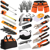 INCLY 95 PCS Kids Real Tool Set with hammer: sturdy for home DIY projects.