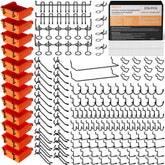 INCLY pegboard accessories kit, full view, ideal for organized garage storage