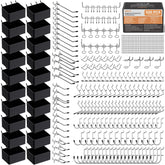 INCLY pegboard bins organize small parts for quick access on your wall.