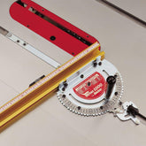 INCRA Miter 1000 precision head enables accurate angle cuts.