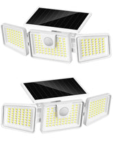INCX 156-LED solar motion lights outdoor 2-pack illuminate driveways at dusk