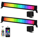 Indmird 2-pack 50W RGB wall washer brightens exterior walls with vivid color options