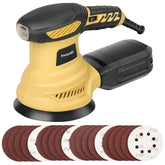 Inequalit Random Orbital Sander powered on for fast surface smoothing.