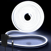 iNextStation white LED neon rope light brightens a bedroom ambiance