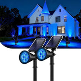 InnoGear outdoor solar light blue beam highlights pathways with focused brightness.