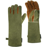 INNO STAGE Mig/Stick welding gloves front view with full hand protection from heat.