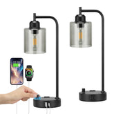 Innqoo industrial desk lamps 2-pack on a desk for dual lighting