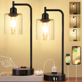 Innqoo industrial lamp base close-up highlighting touch control for instant lighting.