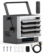 InoKraft 7500W garage heater front view shows powerful warmth for large spaces.