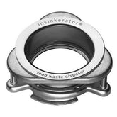 InSinkErator quick-lock flange with twist-on twist-off design for fast, tool-free replacement