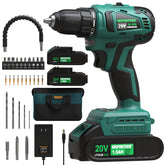 INSPIRITECH 20V drill front view highlighting compact power for DIY tasks