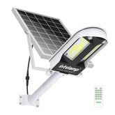 Intelamp solar street light front view delivering 3000LM brightness for wide-area coverage.