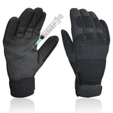 Intra-FIT needle puncture gloves palm closeup showing puncture-resistant fabric for safer handling