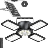 INXPHY Solar Shed Light with remote control panel for easy outdoor use.