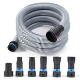 iouxvt 16ft shop vac hose demonstrates versatile reach for woodshop dust control.