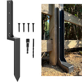 IRONBABE fence post anchor stake closeup showcases durable galvanized steel for sturdy outdoor support.