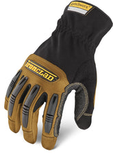 Ironclad RWG2 brown-black closeup highlights rugged leather and stitching.