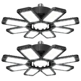 ISKYDRAW 240W garage light with 8 deformable panels for flexible illumination