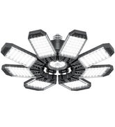 ISKYDRAW LED garage light with 8 panel deformable design for flexible workshop lighting.