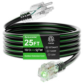 Islewire 25ft 10/3 outdoor extension cord ready for heavy use.