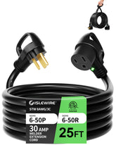 Islewire 8AWG welder extension cord with LED indicator for power check.