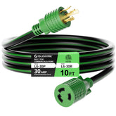 Islewire NEMA L6-30 extension cord 10ft in use for high-amp power