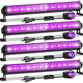 ISUERFY 4-pack 45W black light bar front view for bright fluorescence