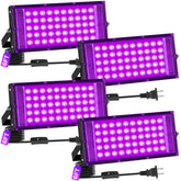 ISUERFY 50W blacklight outdoor use highlights neon colors at night