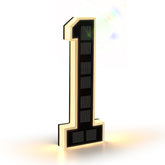 ISUNMEA 9-inch solar lighted house numbers front view brighten the exterior address.