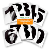 iSYFIX black vinyl numbers 5-inch decal set for mailbox visibility and curb appeal