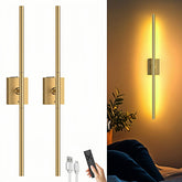 iThird battery wall sconce in gold with remote for adjustable ambient lighting