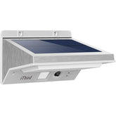 iThird solar motion sensor light for entryways with motion-activated brightness.