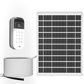itodos 6W solar panel installed beside the myQ keypad for continuous outdoor power