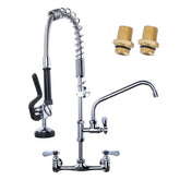 IVIGA wall-mounted faucet with 8-inch center for efficient commercial sinks.