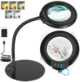 IVMAIE 10X magnifying glass with light highlights close-up detail for crafts and reading.