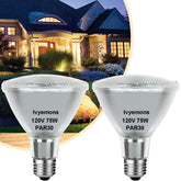 Ivyemons Par30 long neck 75W 2-pack for track lighting and ceiling cans