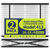 IYOUYA 413 replacement filter pack front view; compatible with AprilAire purifiers for cleaner air.