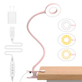 iZELL desk lamp with clip-on design for versatile bedside and desk use