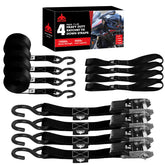Jack Boss ratchet strap set assembled for secure cargo transport.