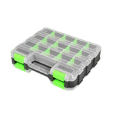 Jack Boss tool box with transparent lid helps spot screws and beads at a glance.