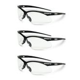 Jackson Safety SG safety glasses with a black frame for durable, all-day eye protection.